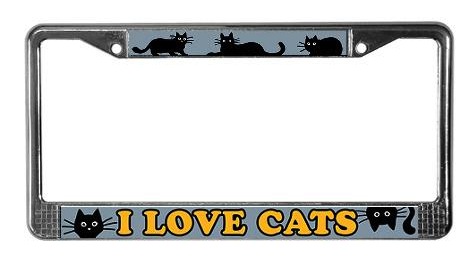 Licence Plate Frame on Love Cats License Plate Frame Jpg